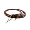 Oiled 5/8'' Doubled & Stitched Harness Leather Split Reins