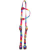Multicolor Tye Dye Nylon 1-Ear Headstall