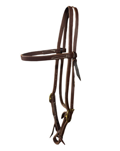 Heavy Oiled Browband Double Buckle