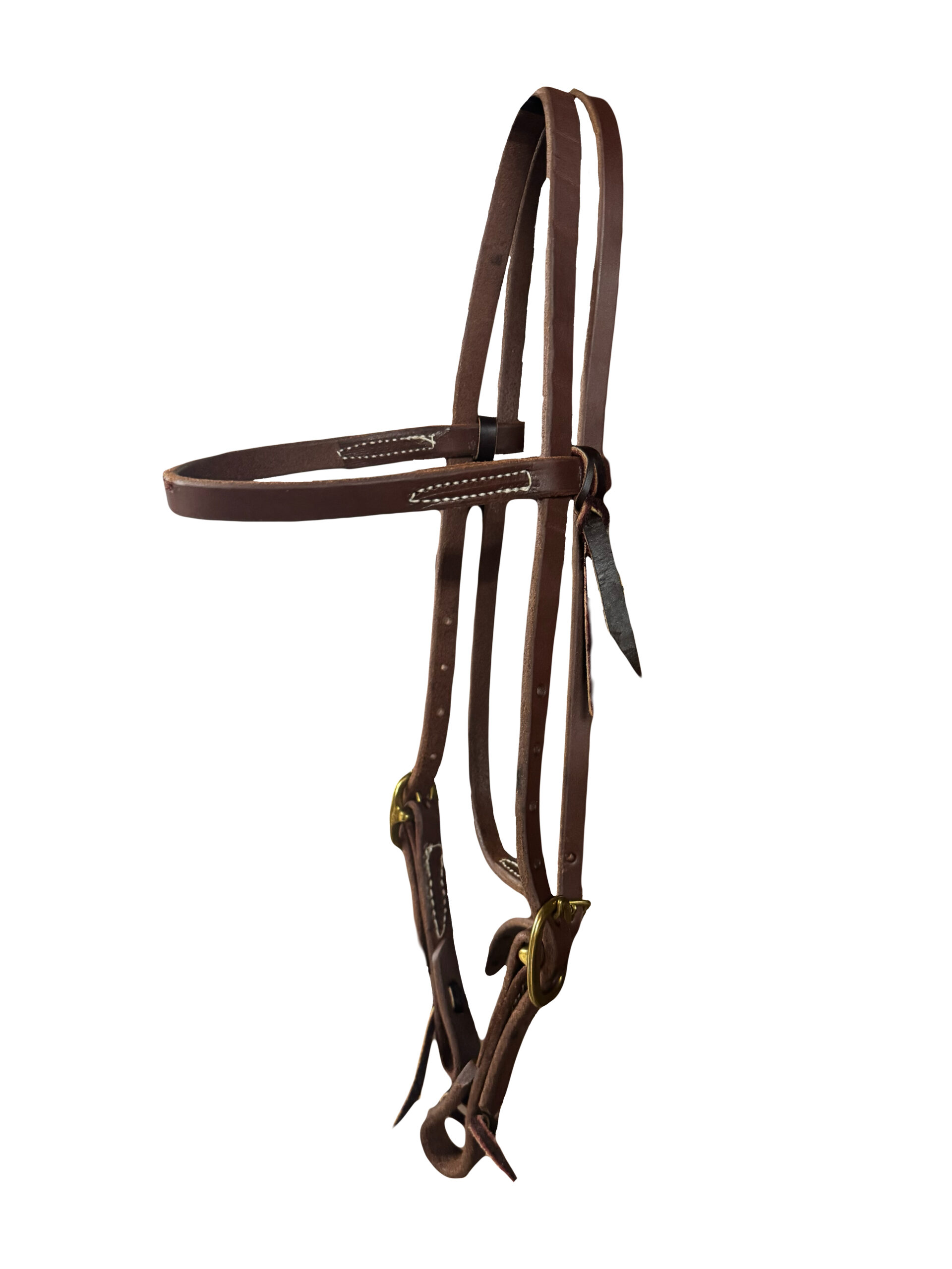 Heavy Oiled Browband Double Buckle