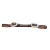 Double & Stitched Oiled Harness Leather Curb Strap With Stainless Steel Cart Buckles