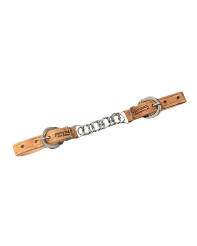 Natural Leather Twisted Chain Curb
