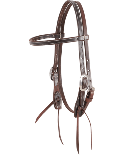 Martin Saddlery Chocolate Stitched Gag Browband Headstall