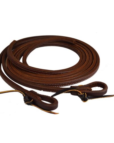 Heavy Oiled Doubled & Stitched 1/2'' Harness Leather Split Reins