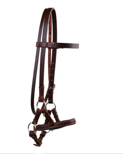 Latigo Leather Sidepull w/ Padded Noseband