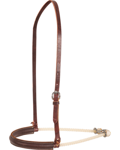 Martin Saddlery Single Rope Noseband with Leather Cover