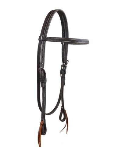 Stitched Leather Browband Headstall