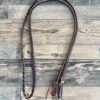 3 Plat Braided Center Leather Roping Rein