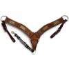 Dark Oiled Roughout Breastcollar w/ Rawhide