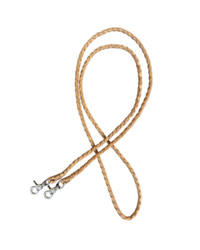 Round Braided Leather Single Rein