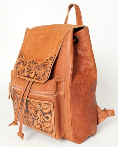 American Darling Floral Tooled Leather Backpack
