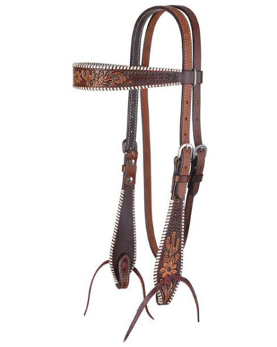Circle Y Desert Rawhide Edge Browband Headstall