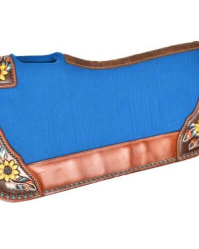 Hand Painted Sunflower & Feather Design Felt Pad