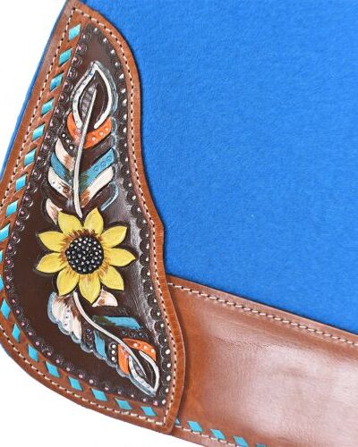 Alternative view of Hand Painted Sunflower & Feather Design Felt Pad