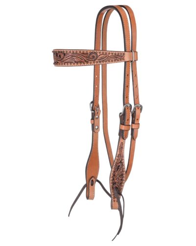 Circle Y Classic Texas Flower Browband Headstall