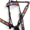 Brightly Beaded Southwest & Cactus Headstall and Breastcollar Set