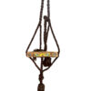 Hand Painted Feather, Sunflower & Cactus Woven Brown Nylon Mule Tape Halter