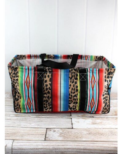 Wild Serape Collapsible Haul-It-All Basket w/ Mesh Pockets