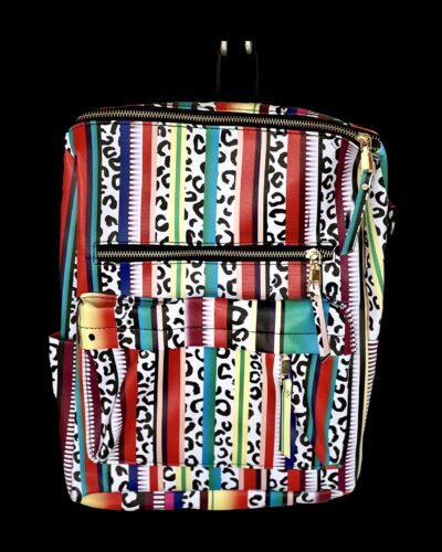 Serape & Slow Leopard Printed Backpack Tote