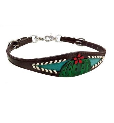 Painted Cactus & Red Flower Wither Strap