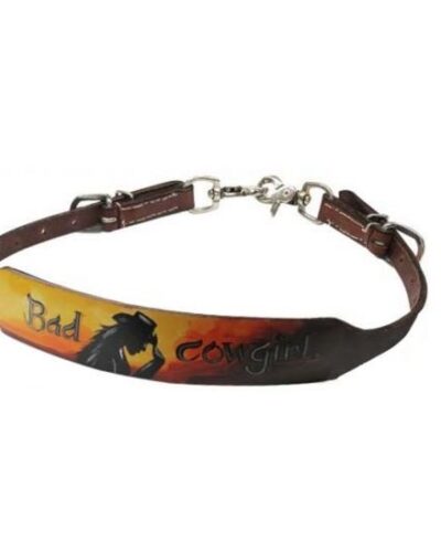 Hand Painted Bad Cowgirl Wither Strap