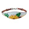 Hand Painted Sunflower and Cactus Design Wither Strap
