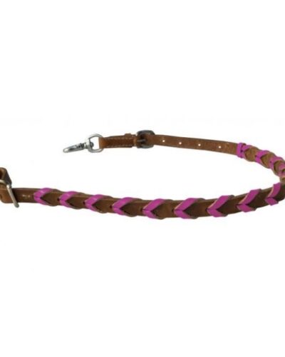 Pink Braided Wither Strap