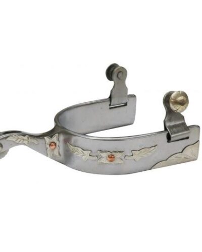 Stainless Steel Spur w/ Leaf Overlay