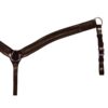 Circle Y Walnut Contoured Shell Tooled Breastcollar