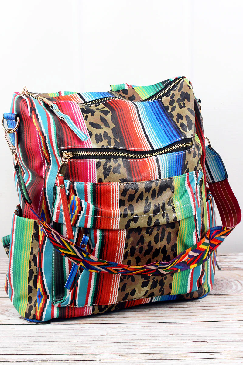 Wild Serape Faux Leather Backpack Tote – Jopps Tack