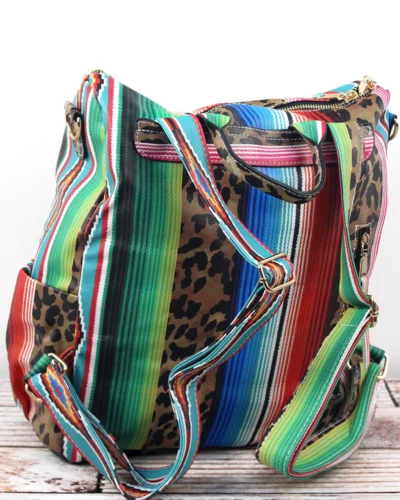 Alternative view of Wild Serape Faux Leather Backpack Tote