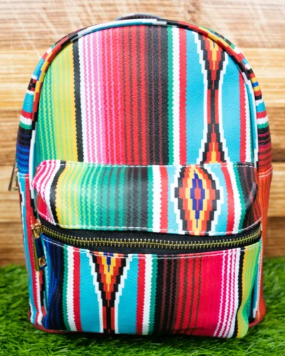Southwest Serape Faux Leather Small Sadie Sue Backpack