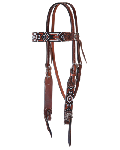 Circle Y Infinity Beaded Browband Headstall