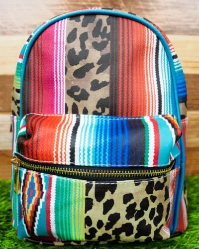 Wild Serape Faux Leather Small Sadie Sue Backpack