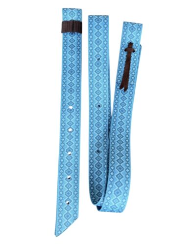 Turquoise Snake Print Off Billet & Tie Strap