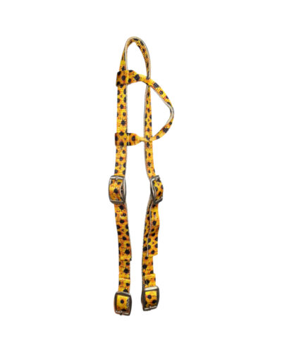 Sunflower Print Nylon 1-Ear Headstall