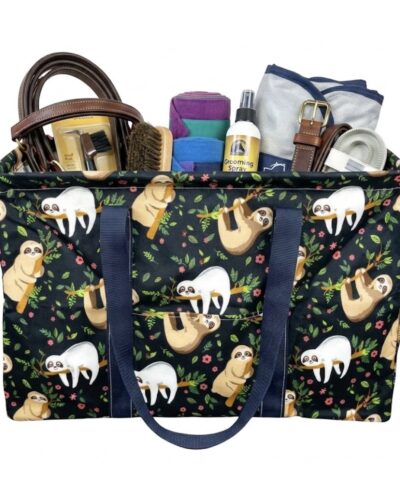 Take It Slow Collapsible Double Haul-It-All Basket w/ Mesh Pockets & Lid
