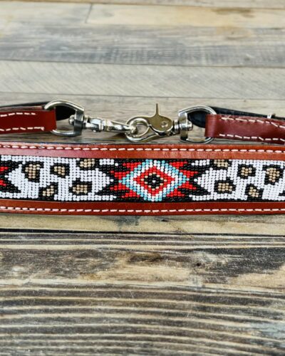Leopard Beaded Wither Strap