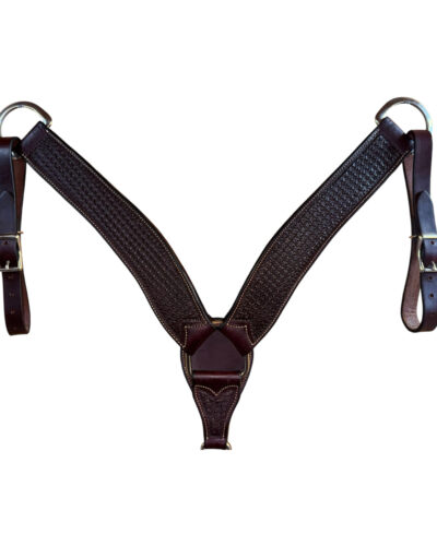 Rosewood Leather Spider Stamped Breastcollar