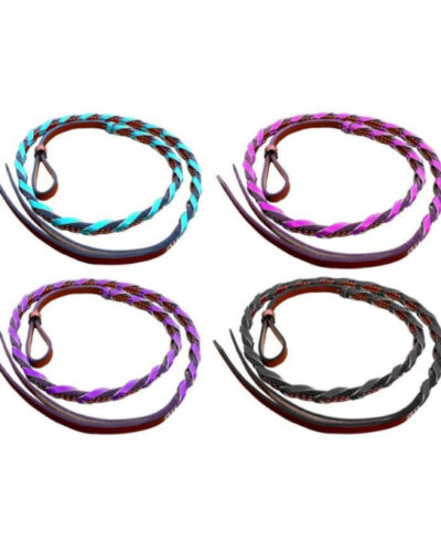 Leather Over & Under w/ Colored Braided Accents