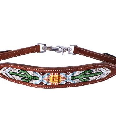 Cactus and Navajo Beaded Wither Strap