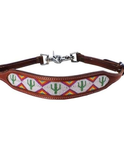 Cactus & Triangle Beaded Design Wither Strap