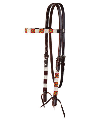 Circle Y Infinity Wrap Yellow Diamond Browband Headstall