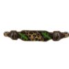 Cheetah Inlay Wither Strap w/ Hand Painted Cactus Accents