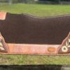 Antiqued Feather & Sunflower Design Felt Saddle Pad