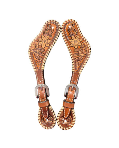 Circle Y Desert Rawhide Edge Spur Straps