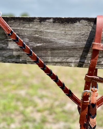 Alternative view of Black Laced Headstall & Breastcollar Set