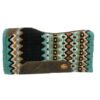 Turquoise, Orange & Black Colored Memory Felt Bottom Saddle Pad