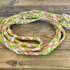 Pink, White & Lime Green Braided Nylon Barrel Reins