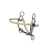 Stainless Steel Combo Hackamore w/ Chain Mouth